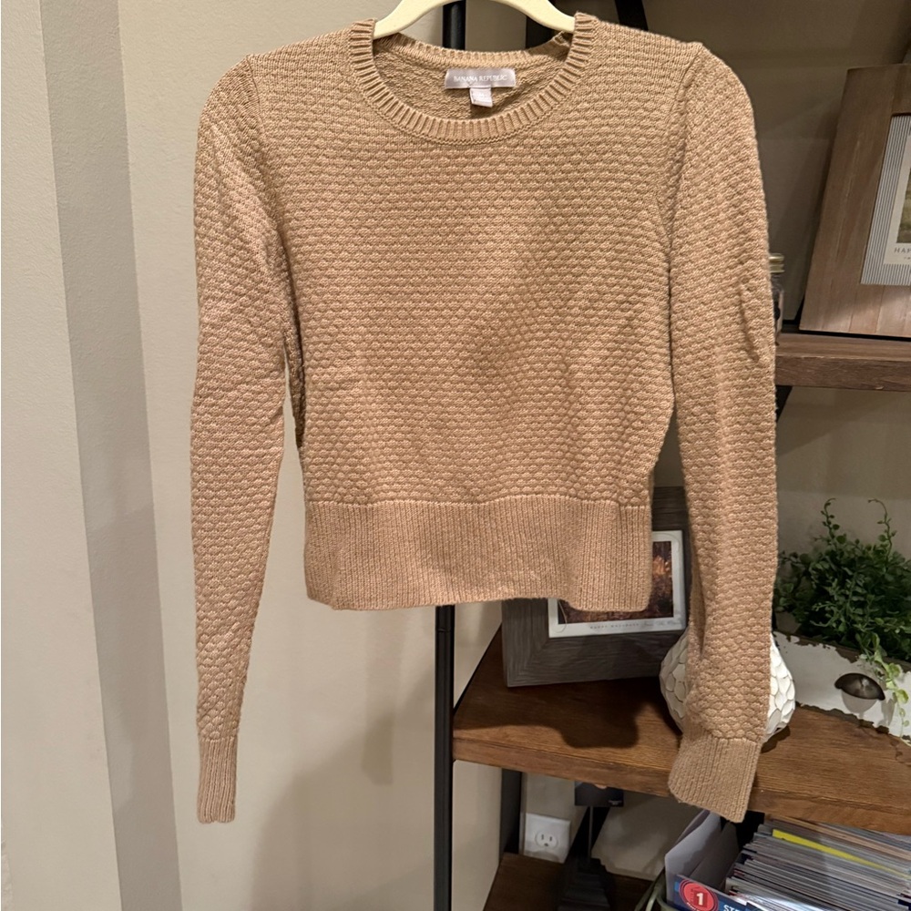 Banana Republic Cozy Tan Knit Sweater